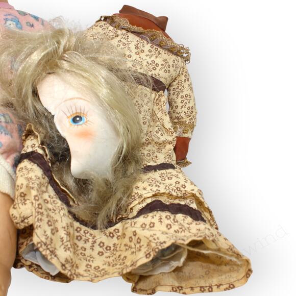 2 Vintage Creepy Dolls Halloween Decoration Headless GothEyes - Picture 3 of 9